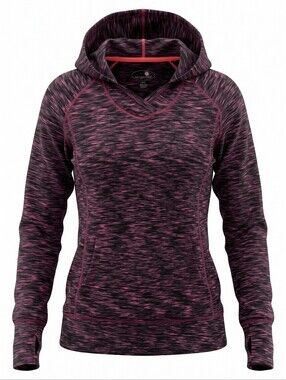 Tangerine Women's Multicolor Heathered Hoodie Athletic Running Athleisure Size L